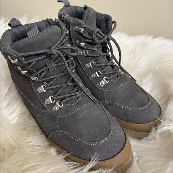 BGAUDI Big Boys Size 6 Gray Ankle Boots Shoes - Picture 9 of 11